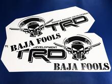 Toyota Racing Development TRD BAJA FOOLS Punisher edition 4X4 bed side Graphic decals stickers 3