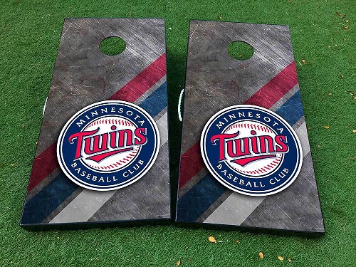 Minnesota Twins Cornhole Board Vinyl Wrap Decal Set