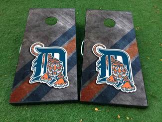 Detroit tigers baseball Cornhole Board Game Decal VINYL WRAPS with LAMINATED