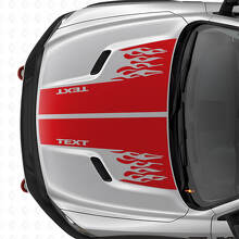 Custom Flames Style Hood Dual Stripes Vinyl Decal for Dodge Ram_4