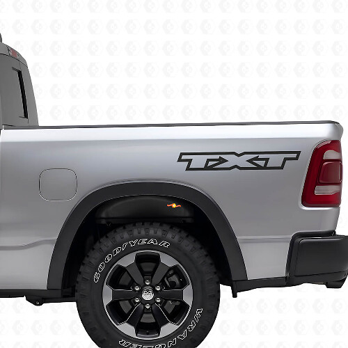 Personalized Lettering Rear Side Vinyl Decal Kit for Dodge Ram 
