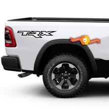 2 Dodge Ram Rebel TRX Hemi Hood Logo Truck Vinyl Sticker Decal Graphic Pickup 2