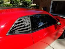 2 Dodge Challenger Window US flag Vinyl Sticker Decal Graphic  2