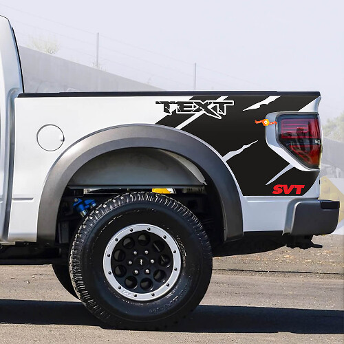 Bed Vinyl Graphic Decal 2 Colors for Ford F-150 Raptor SVT 2010-2014