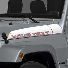Lettering Stripe Hood Vinyl Decal Sticker for Jeep Wrangler JK Unlimited  2