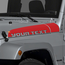 Lettering Stripe Hood Vinyl Decal Sticker for Jeep Wrangler JK Unlimited  3