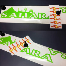Pair hood Sahara Vinyl Decals Stickers for WRANGLER RUBICON SAHARA JK CJ TJ YJ 2