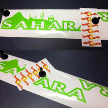 Sahara Lettering Hood Vinyl Decal Pair for Jeep Wrangler_2