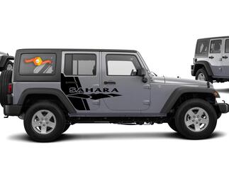 Side Swipe Jeep SAHARA Graphics Vehicle decals, graphics, vinyl stickers
