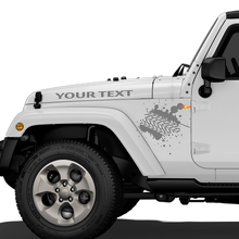 Mud Tire Tracks Hood Vinyl Decal Sticker for Jeep Wrangler Rubicon Renegade_2