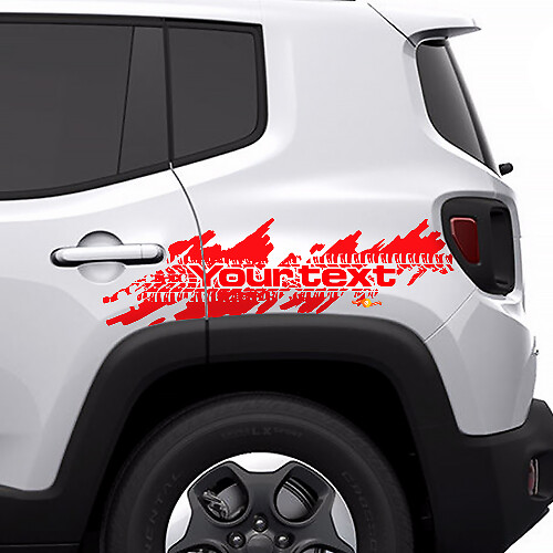 Distressed Tire Splash Graphic Hood Window Vinyl Sticker Decal for Jeep Renegade