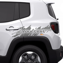 Distressed Tire Splash Graphic Hood Window Vinyl Sticker Decal for Jeep Renegade 2