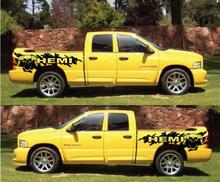 HEMI Dodge Ram Splash Grunge Skull Left Right Logo Vinyl Sticker Decal Graphic 2