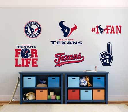 The Houston Texans NFL Fan Vinyl Decals Stickers For Car & Wall