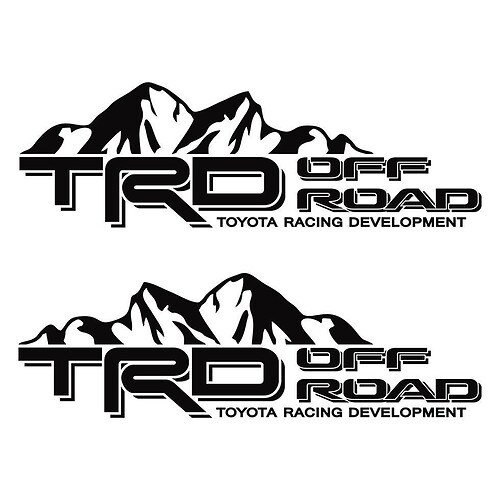 Toyota TRD Truck Off Road Racing Decals Tacoma / Tundra die-cut Vinyl Sticker 