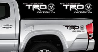 TRD ZOMBIE RESPONSE TEAM Decals Toyota Tacoma Tundra Truck Vinyl Stickers X2