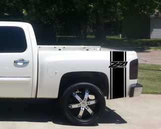 Chevrolet Z71 OFF ROAD Bed Stripe Decal Set of (2) for CHEVY GMC Pickup Truck
