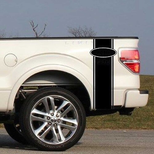 Straight Stripe Rear Side Vinyl Decal Kit for Muscle Car F-350 Super Duty 