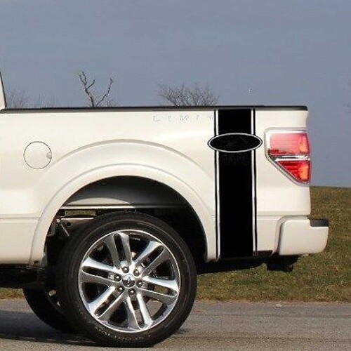 Straight Stripe Rear Side Vinyl Decal Kit for Musclecar Super Duty