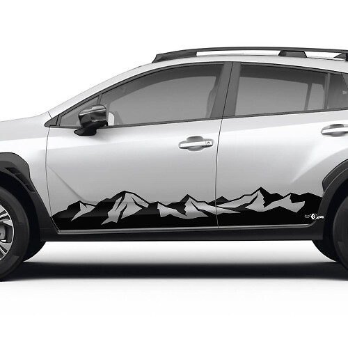 Mountain Style Rocker Panel Vinyl Decal Kit for Subaru Crosstrek_1