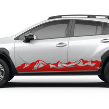 Side Doors Rocker Panel Vinyl Stickers Decals Mountains decal kit for Suba Crosstrek 2