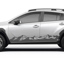 Mountain Style Rocker Panel Vinyl Decal Kit for Subaru Crosstrek_3