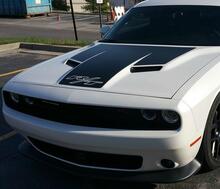  Dodge Challenger R/T Specific 2015 to 2017 R/T Scat Pack 392  Hood Decal Stripe Blackout Scatpack 2