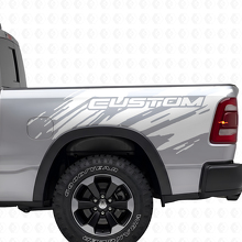 Splash Grunge Style Bed Side Vinyl Decal Kit for Dodge Ram _5