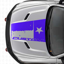 Distressed Custom Texas Flag Hood Vinyl Decal for Dodge Ram 2015-2017_2