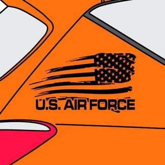U.S. Air Force Distressed American Flag Graphic Vinyl Decal Sticker Side Nissan