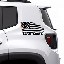 Distressed American Flag Rear Side Vinyl Decal Sticker Graphic for Jeep Renegade 3