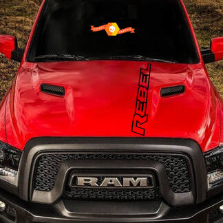 Dodge Ram Rebel Logo Hood Flare Truck Vinyl Decal Graphic
