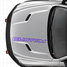 Custom Outline Lettering Hood Vinyl Decal for Dodge Ram Truck_2