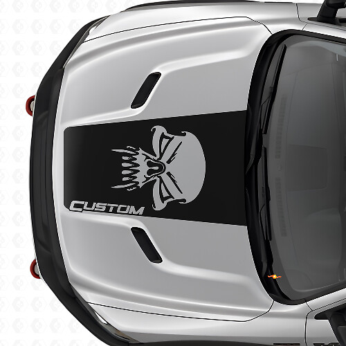 Skull Custom Hood Logo Vinyl Decal for Dodge Ram 