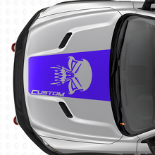 Skull Custom Hood Logo Vinyl Decal for Dodge Ram _2