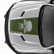 Skull Custom Hood Logo Vinyl Decal for Dodge Ram _3