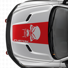 Skull Custom Hood Logo Vinyl Decal for Dodge Ram _4