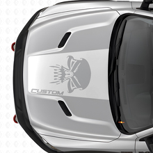 Skull Custom Hood Logo Vinyl Decal for Dodge Ram _5