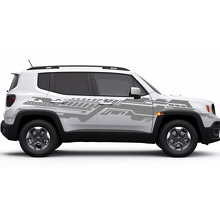 Technical Grunge Graphic Style Side Stripes Vinyl Decal Sticker for Jeep Renegade 2