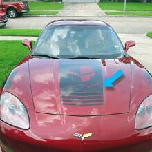 Corvette Racing Jake Skull Hood Vinyl Decal Sticker for Chevrolet Corvette C6 2005-2013_3