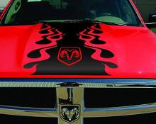 Flame Hood Vinyl Decal for Dodge Ram 1500 2500 3500 Rebel _2
