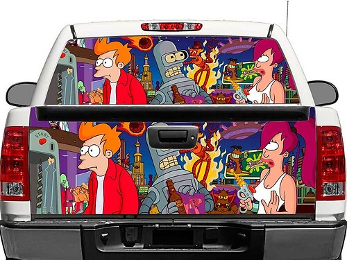 Futurama Rear Window Tailgate Vinyl Decal Sticker For Trucks