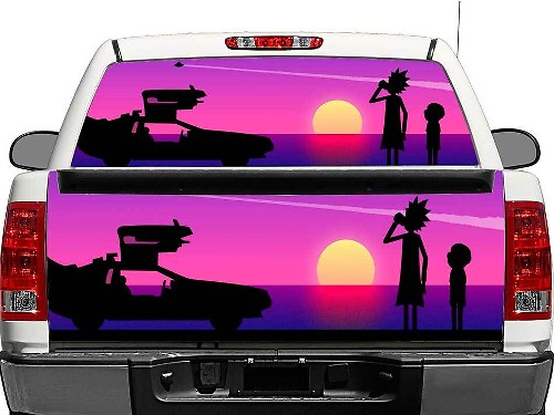 Rick and Morty Silhouette Rear Window or Tailgate Vinyl Decal for Trucks