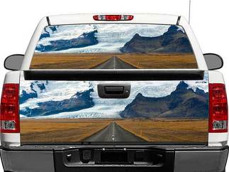Road To The Mountains Rear Window OR tailgate Decal Sticker Pick-up Truck SUV Car