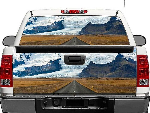 Road To The Mountains Rear Window or Tailgate Vinyl Decal for Pick-up Trucks SUVs