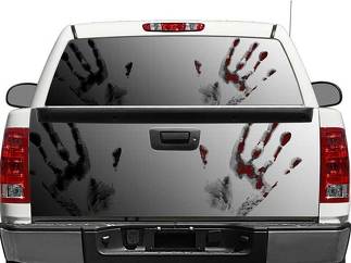 Zombie Hands Rear Window OR tailgate Decal Sticker Pick-up Truck SUV Car