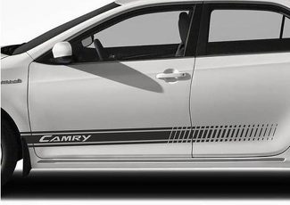 Toyota Camry lower panel door stripes vinyl graphics and decals kits 2012 1017 - Camry Stripes