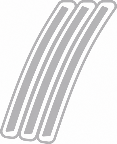 Faux Vent Triple Outline Bar Accent Pair Universal Vinyl Decal Sticker for Chevrolet Camaro 2014-2015
