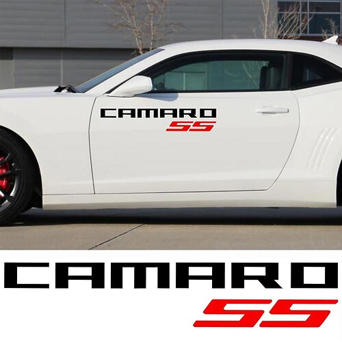 SS Logo Door Vinyl Decal Sticker for Chevrolet Camaro