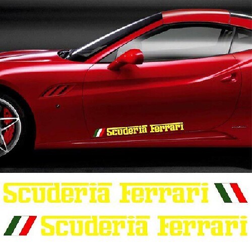 Scuderia Ferrari Side Door Vinyl Decal Sticker Set